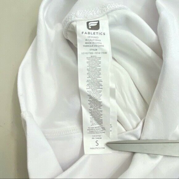 FABLETICS Cashel Foldover PureLuxe Legging Small White Sheer Legs - Picture 5 of 12